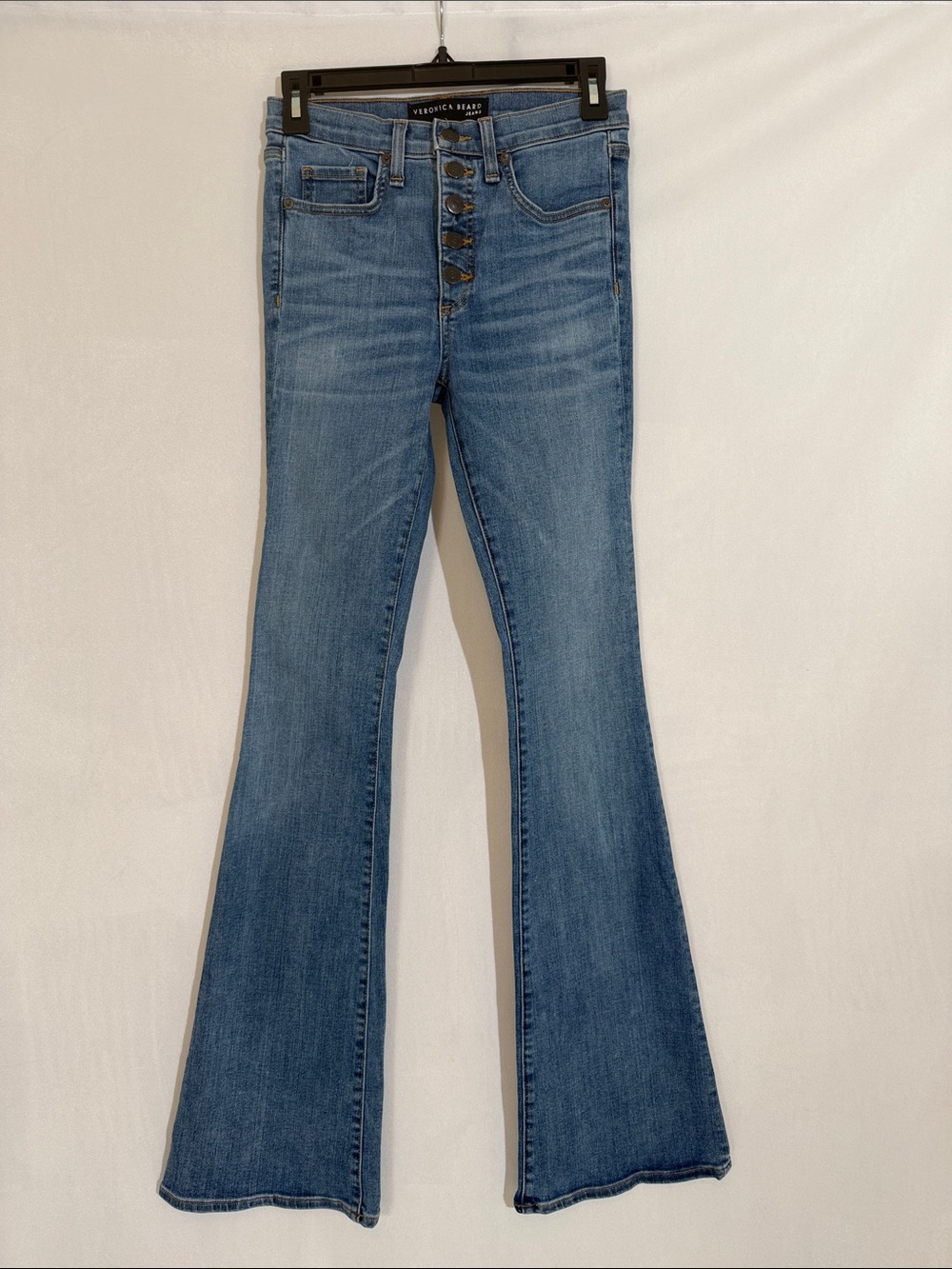 Veronica Beard Beverly Jeans Size 25 10” Skinny Flare Dawn Wash